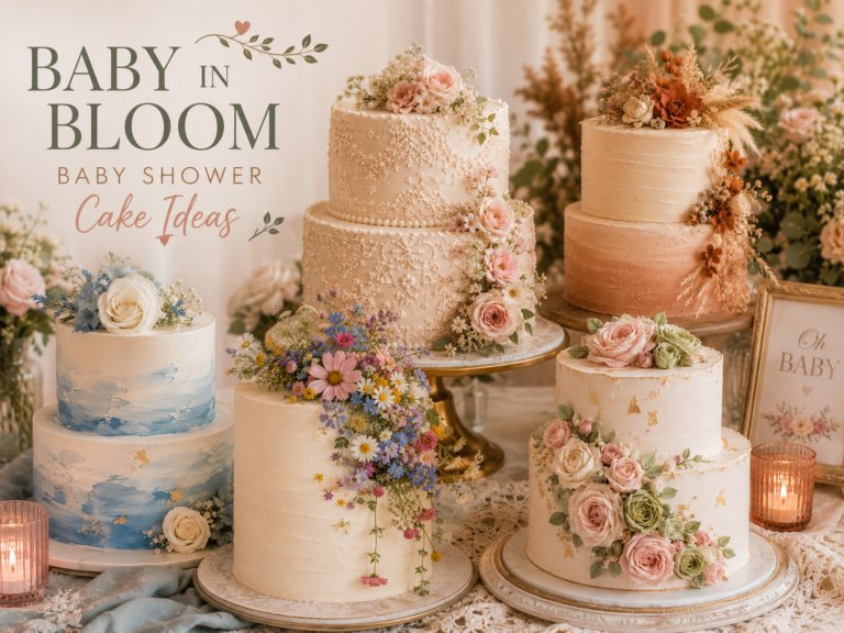 Baby in Bloom Baby Shower Cake Ideas