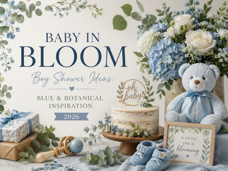 Baby in Bloom Boy Shower Ideas: Blue & Botanical Inspiration