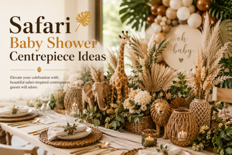 Safari Baby Shower Centrepiece Ideas