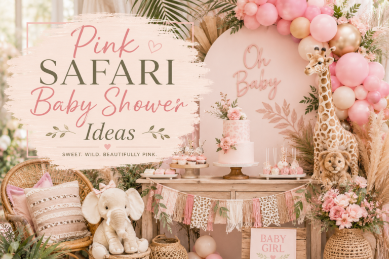 Pink Safari Baby Shower Ideas