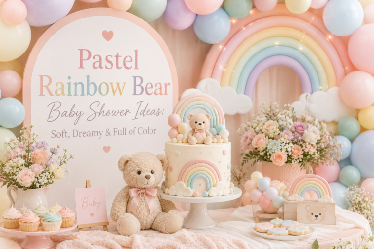 Pastel Rainbow Bear Baby Shower Ideas: Soft, Dreamy & Full of Color
