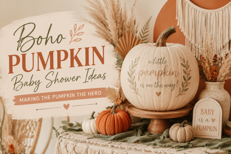 Boho Pumpkin Baby Shower Ideas: Making the Pumpkin the Hero