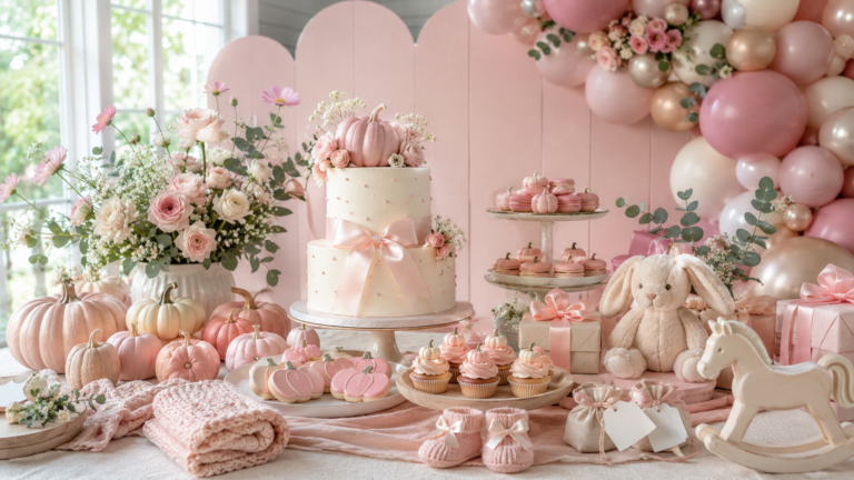 Pink Little Pumpkin Baby Shower Ideas