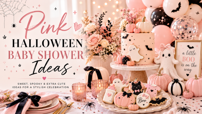 Pink Halloween Baby Shower Ideas