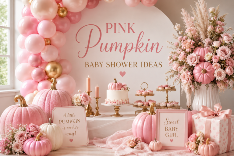 Pink Pumpkin Baby Shower Ideas