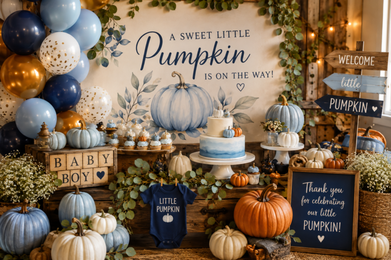 Boy Pumpkin Baby Shower Ideas