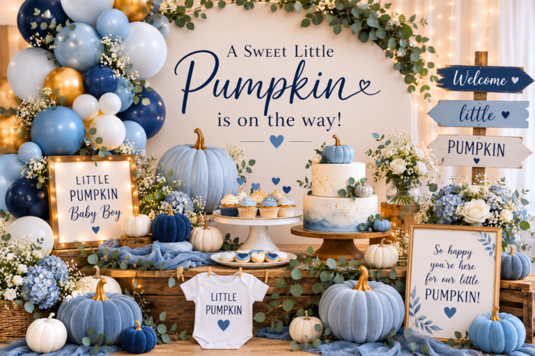 Blue Pumpkin Baby Shower Ideas