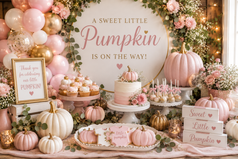 Girl Pumpkin Baby Shower Ideas