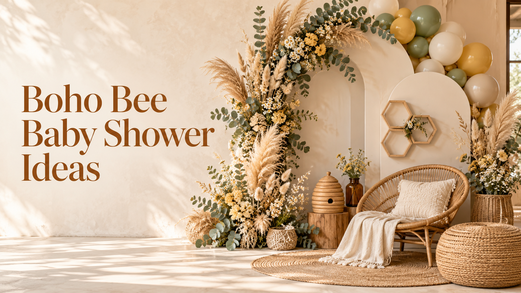 Boho Bee Baby Shower Ideas