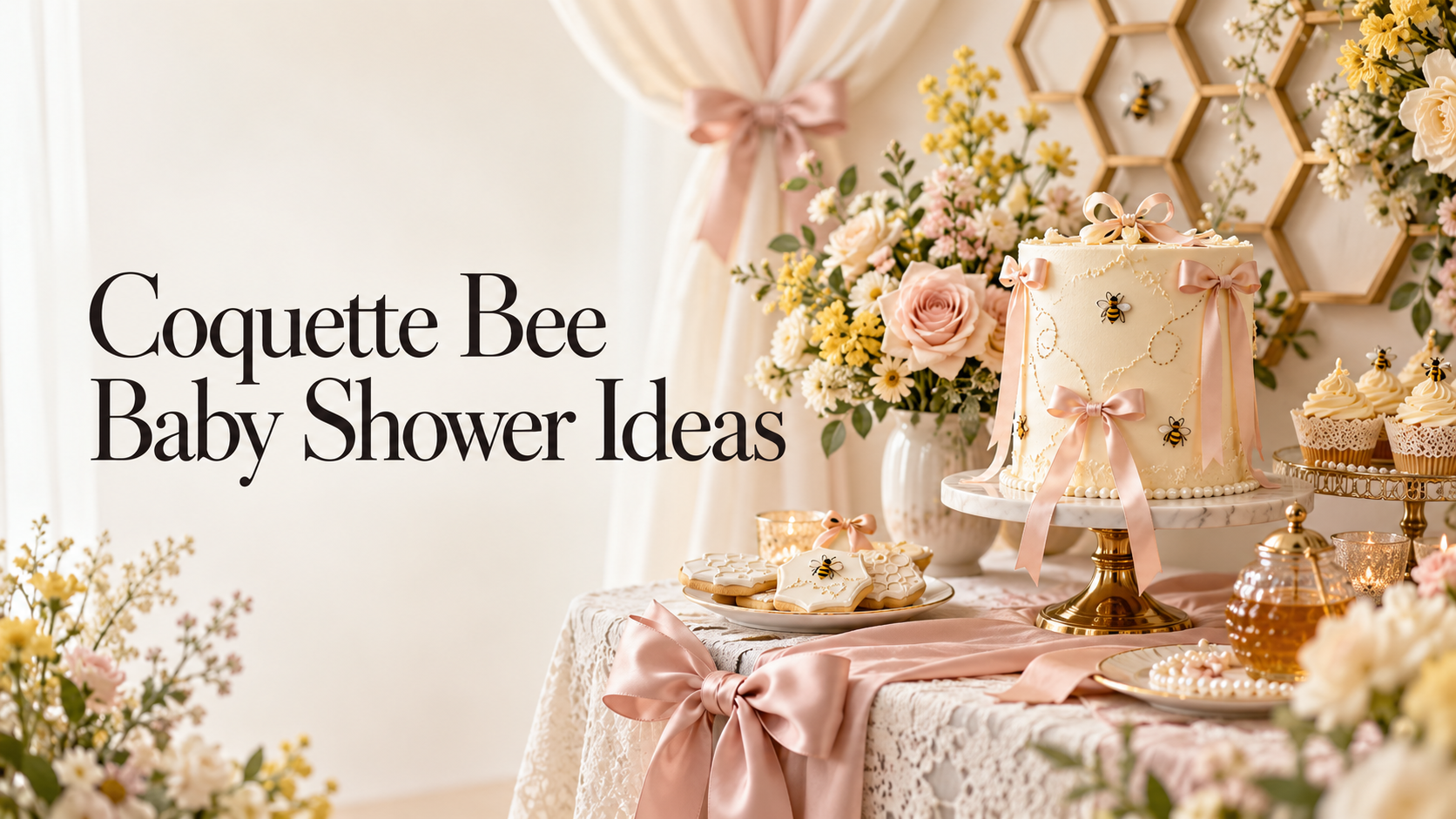 Coquette Bee Baby Shower Ideas