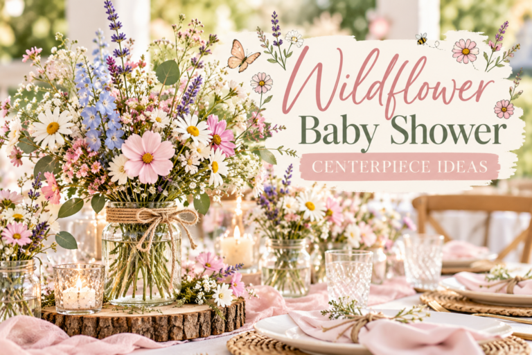 Wildflower Baby Shower Centerpiece Ideas