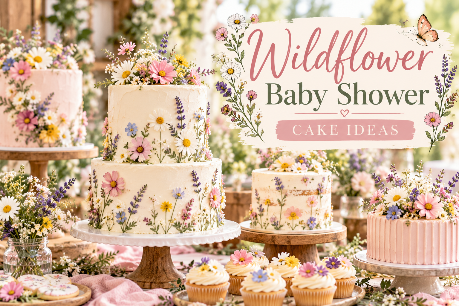 Wildflower Baby Shower Cake Ideas