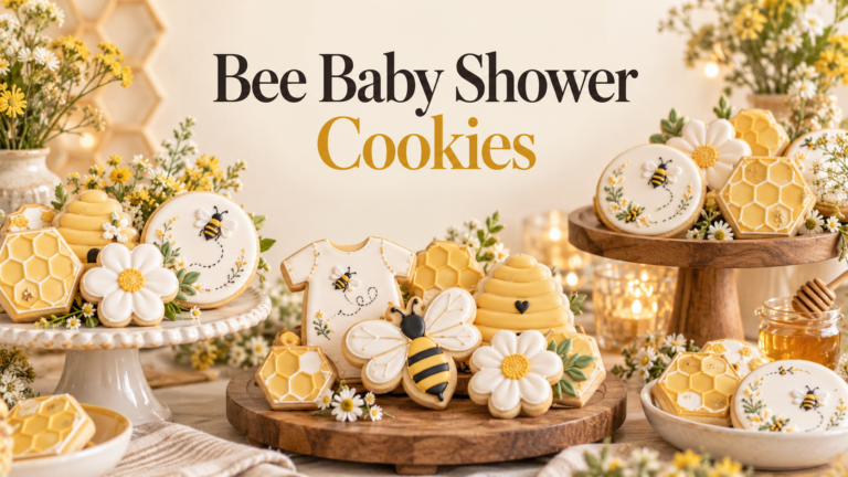 Bee Baby Shower Cookies